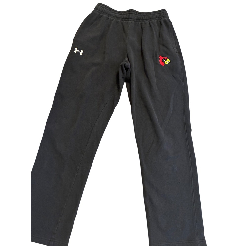 Under Armour ColdGear Louisville Cardinals Sweatpants Black Vintage Cotton Med